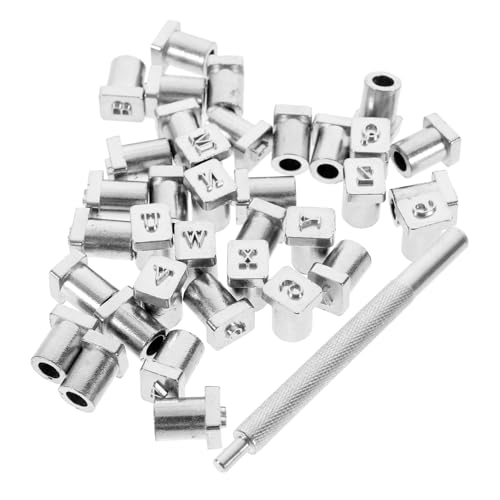 EPIGEIST 1Satz Teiliges Stempelwerkzeug für Lederhandwerk und Alphabet Stempel Langlebige Metallstempel mit Griff DIY Bastelzubehör für Präzise Prägungen Leder EPIGEIST 1Satz Teiliges Stempelwerkzeug für Lederhandwerk und Alphabet Stempel Langlebige Metallstempel mit Griff DIY Bastelzubehör für Präzise Prägungen Leder von EPIGEIST