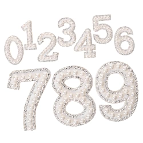 EPIGEIST 1Satz Zahlenflicken zum Aufbügeln Strass Patches für DIY Bekleidung zum Verzieren und Ausbessern von Kleidung und Accessoires Langlebig und Praktisch von EPIGEIST
