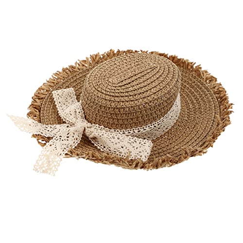 EPIGEIST 1stk Strohhut Trapper-hut Babymütze Mini-handstrickmütze Mini-hut Kindermütze Puppe Flauschiger Fischerhut Mini-partyhut Plüsch Einhornspielzeug Für Mädchen Pelzmütze Gras Khaki von EPIGEIST