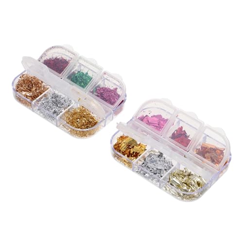 EPIGEIST 2 Boxen Holografische Nagelfolien Boxen Metallic Nail Decoration Glitzernde Aluminiumfolie Nail Art Flakes für DIY Maniküre und Kreative Nageldesigns Frauen Mädchen EPIGEIST 2 Boxen Holografische Nagelfolien Boxen Metallic Nail Decoration Glitzernde Aluminiumfolie Nail Art Flakes für DIY Maniküre und Kreative Nageldesigns Frauen Mädchen von EPIGEIST