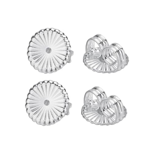 EPIGEIST 2 Paar Silberne Ohrstecker Verschlüsse Ohrstopper Padded Ear Studs Backs aus Hochwertigem Silber für Damen und Mädchen Kleine Sicherer Halt Langlebig und Komfortabel Ersatz für von EPIGEIST
