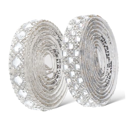 EPIGEIST 2 Rollen Selbstklebendes Glas Strassband Breit Funkelndes Rhinestone Tape mit Stark Haftender Rückseite Langlebiges Dekoband für Kleidung DIY Projekte und Basteln EPIGEIST 2 Rollen Selbstklebendes Glas Strassband Breit Funkelndes Rhinestone Tape mit Stark Haftender Rückseite Langlebiges Dekoband für Kleidung DIY Projekte und Basteln von EPIGEIST