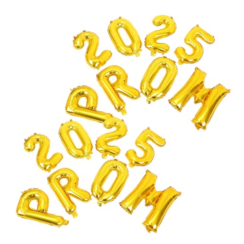 EPIGEIST 2 Sätze Abschluss Ballon Herzlichen Glückwunsch Gradballons Dekorationen Herzlichen Glückwunsch Grad -Ballons Abschlussballons Abschlussdekorationen Aluminiumfolie Golden von EPIGEIST
