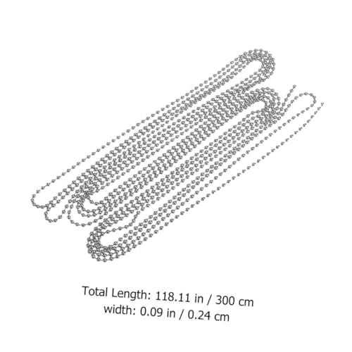 EPIGEIST 2 Sätze Edelstahl Kugelkette mit Passenden Verbindern Lange Starke Perlenkette zum Kürzen und Basteln Rostfrei Vielseitig für Schmuck Dekoration und Haushalt EPIGEIST 2 Sätze Edelstahl Kugelkette mit Passenden Verbindern Lange Starke Perlenkette zum Kürzen und Basteln Rostfrei Vielseitig für Schmuck Dekoration und Haushalt von EPIGEIST