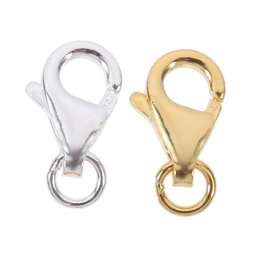 EPIGEIST 2 Sätze Lobster Verschlüsse aus Hochwertigem Silber für DIY Schmuckherstellung Langlebige Armband Halskettenverbinder in Silber Goldfarben Einfach zu Montieren Praktische EPIGEIST 2 Sätze Lobster Verschlüsse aus Hochwertigem Silber für DIY Schmuckherstellung Langlebige Armband Halskettenverbinder in Silber Goldfarben Einfach zu Montieren Praktische von EPIGEIST