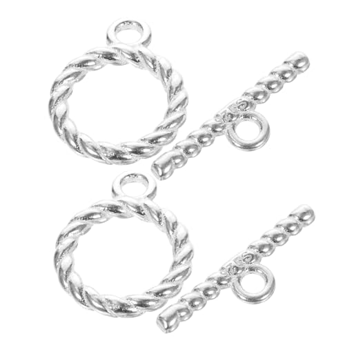 EPIGEIST 2 Sätze Silber Armbandverschluss DIY Schmuck Toggle Verschlüsse Langlebige Metall Verbindungsstücke für Armbänder und Halsketten Einfache Montage Glatte Oberfläche zum Basteln EPIGEIST 2 Sätze Silber Armbandverschluss DIY Schmuck Toggle Verschlüsse Langlebige Metall Verbindungsstücke für Armbänder und Halsketten Einfache Montage Glatte Oberfläche zum Basteln von EPIGEIST