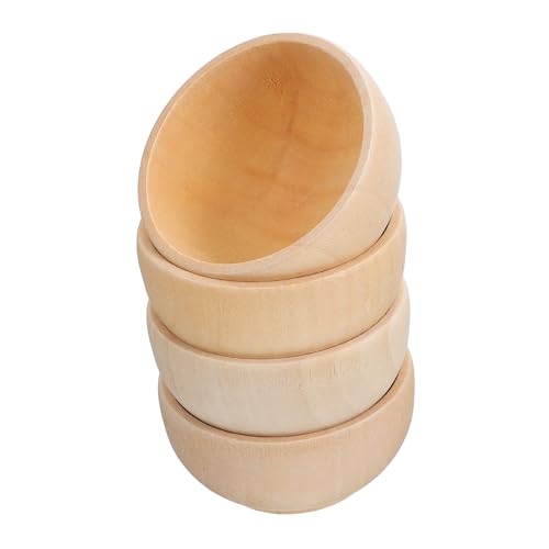 EPIGEIST 2 Sätze Teiliges Set Holzschalen Unvollendete Diy Holzspielzeug Schalen Für Kreative Bastelprojekte Und Wohnaccessoires 4 Stück * 2 von EPIGEIST