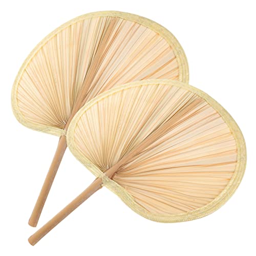 EPIGEIST 2 Stück Handgeflochtener Fächer Sommer Kühlfächer für Partys für Outdoor Aktivitäten und Dekoration Handventilator im Traditionellen Design von EPIGEIST