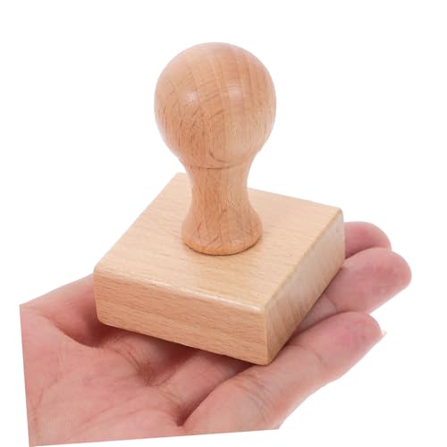 EPIGEIST 2 Stück Holzstempel aus Buchenholz Blanko DIY Stempel für Scrapbooking Basteln Journal Büro Kreativ Fördernd von EPIGEIST