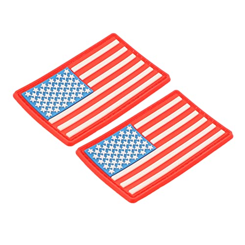 EPIGEIST 2 Stück Kleberpaket mit Seal Tasche Kleidung Flaggenpatch US-Flaggen-Patch Flaggen für Schlafzimmer Aufnäher mit amerikanischer Flagge für Jacken Patch aufnähen Flecken PVC rot von EPIGEIST