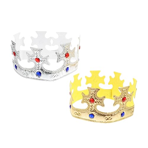 EPIGEIST 2 Stück Krone Erwachsene Geburtstag Hut für Kostüm für lustig Tiaras dvd the crown birthday crown Partyversorgung königliche Kopfbedeckung Performance-Requisiten Tuch von EPIGEIST
