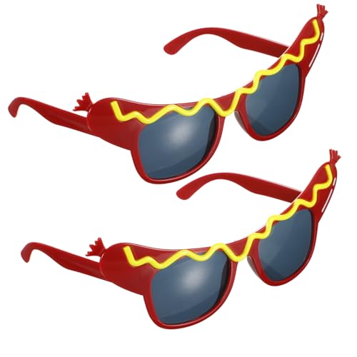 EPIGEIST 2 Stück Lustige Hot Dog Partybrillen aus Sichere Spielzeugbrille für Altersgruppen Vielseitig Einsetzbar bei Hochzeiten und Feiern für Gruppenfotos und Partyzubehör von EPIGEIST