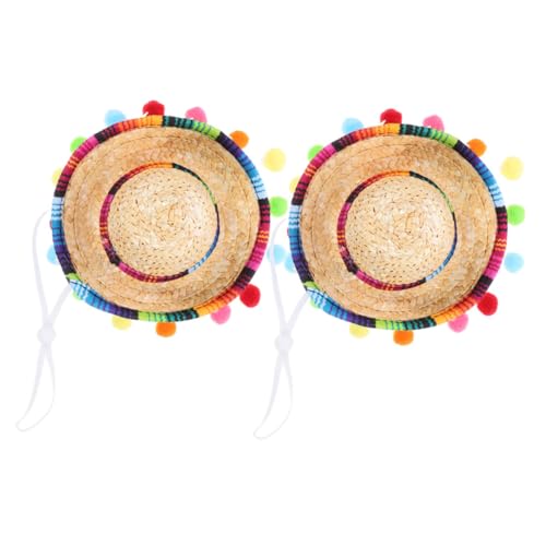 EPIGEIST 2 Stück Mexikanischer Sombrero Partyhut Leichte Karnevalsmütze aus Gewebtem Stroh Dekorativer Kleiner Mexiko Hut für Fiesta Kostüm Tanzparty Mexikanisches Fest mit Kinnband EPIGEIST 2 Stück Mexikanischer Sombrero Partyhut Leichte Karnevalsmütze aus Gewebtem Stroh Dekorativer Kleiner Mexiko Hut für Fiesta Kostüm Tanzparty Mexikanisches Fest mit Kinnband von EPIGEIST