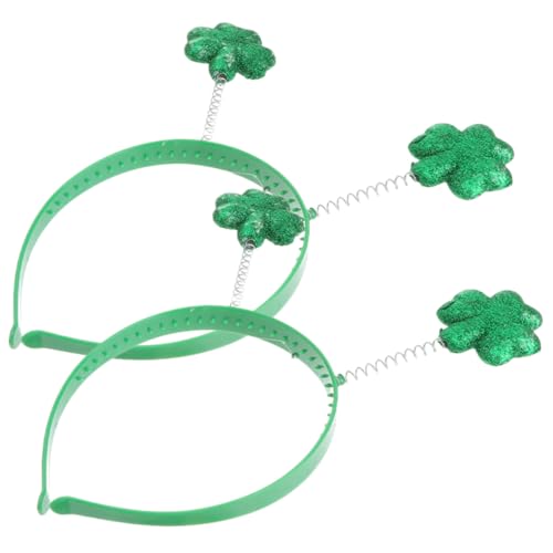 EPIGEIST 2 Stück Patrick's Day Shamrock Stirnbänder Grünes Kleeblatt Kopfschmuck für Festlichkeiten Karneval und Partys Lustiges Kostümzubehör für Damen und Herren von EPIGEIST