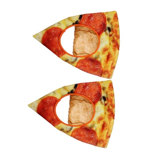 EPIGEIST 2 Stück Pizza Kostüm Hut Leichtes Party Headgear für Cosplay Karneval Festival Vielseitiger Atmungsaktiver Wiederverwendbarer Festhut für Kostümparty Bühnenauftritt von EPIGEIST