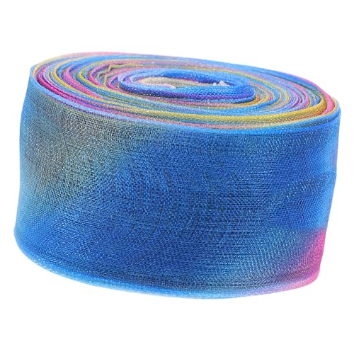 EPIGEIST 2 Stück Regenbogen -gradientenband Bastelbänder Zum Einwickeln Geschenkband Sportband Blumenband Kranz Machen Band Festliches Band Dessertband Festivalband Blumenwickband Polyester von EPIGEIST