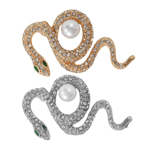 EPIGEIST 2 Stück Schlangenbrosche Wendel Schlangenschmuck Für Frauen Schlangennadel Schlangenzubehör Broschen Und Anstecknadeln Für Damen Schlangen-brosche Frauen Broschennadeln Legierung von EPIGEIST