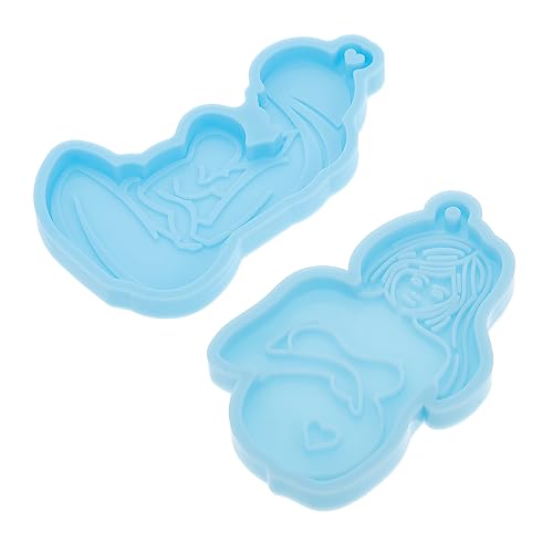 EPIGEIST 2 Stück Schlüsselanhänger Form Laptop Aufkleber Gießset Pfannen Oh Tochter Mama Armband Tür Muttertag Süßigkeiten Set Mädchen Frauen Enthüllung Cupcake Förmchen von EPIGEIST