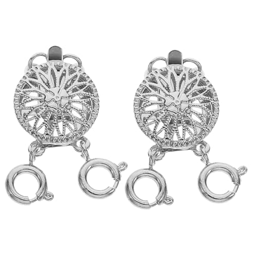EPIGEIST 2 Stück Silberfarbener Halsketten Verbinder Schmuck Verschluss für Mehrlagige Ketten Verhindert Verheddern Einfache Installation für Schmuckherstellung und Layering EPIGEIST 2 Stück Silberfarbener Halsketten Verbinder Schmuck Verschluss für Mehrlagige Ketten Verhindert Verheddern Einfache Installation für Schmuckherstellung und Layering von EPIGEIST