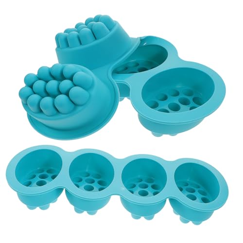 EPIGEIST 2 Stück Silikon Seifenform Oval mit Massage design Flexibel Langlebig für DIY Handgemachte Seifen Kerzen Eiswürfel Basteln Ungiftig Wiederverwendbar von EPIGEIST