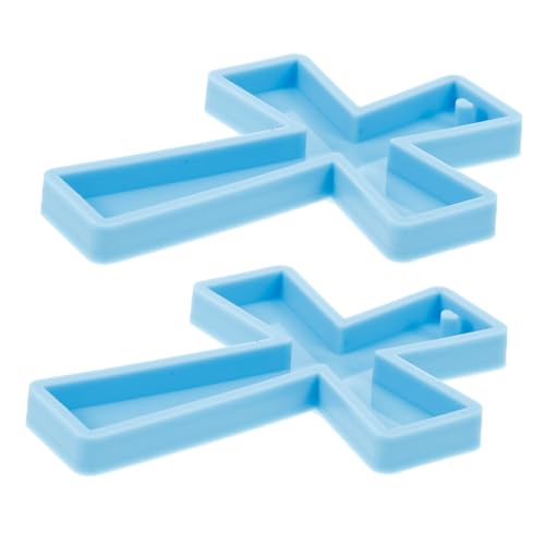 EPIGEIST 2 Stück Silikonform Kreuz Schlüsselanhänger DIY Epoxidharz Gießform Langlebig Flexibel Einfach zu Entformen für Handgemachte Kreuz Anhänger Dekorationen Bastelfreundlich Blau EPIGEIST 2 Stück Silikonform Kreuz Schlüsselanhänger DIY Epoxidharz Gießform Langlebig Flexibel Einfach zu Entformen für Handgemachte Kreuz Anhänger Dekorationen Bastelfreundlich Blau von EPIGEIST