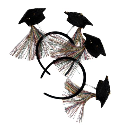 EPIGEIST 2 Stück Teiliges Abschluss Stirnband mit Farbigen Quasten und Schimmernden Pailletten Langlebiges Formstabiles Accessoire für Abschlussfeier Party und Fotoshooting Passend für von EPIGEIST