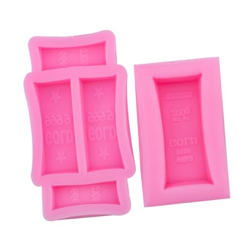 EPIGEIST 2 Stück Teiliges Flexibles Silikon-formset für DIY Seifenherstellung Langlebige Sichere Gießform für Kerzen Kuchen und Handgemachte Bastelarbeiten Rosa von EPIGEIST