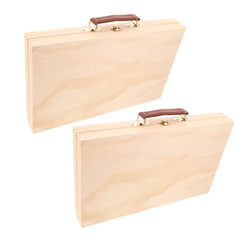 EPIGEIST 2 Stück Teiliges Holzwerkzeugkasten Tragbare Holzbox mit Fächern für Ölmalutensilien Kompakte Leichte Aufbewahrung für Künstler Unterwegs Atelier EPIGEIST 2 Stück Teiliges Holzwerkzeugkasten Tragbare Holzbox mit Fächern für Ölmalutensilien Kompakte Leichte Aufbewahrung für Künstler Unterwegs Atelier von EPIGEIST