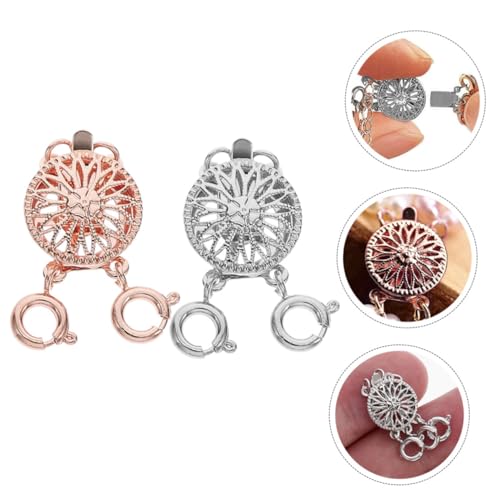 EPIGEIST 2 Stück Teiliges Metallverschluss für Halsketten und Armbänder Rostfrei Langlebig Geeignet für DIY Schmuckherstellung und Reparatur Kompatibel mit Perlen und Anhängern von EPIGEIST