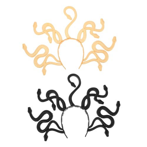 EPIGEIST 2 Stück Teiliges Schlangen Stirnband Realistische Medusa Halloween Kopfaccessoires Flexible Cosplay Haarschmuck für Frauen Weiches Material für Festival und Party Looks von EPIGEIST