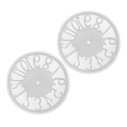 EPIGEIST 2 Stück Teiliges Silikon Uhrformen Flexible Langlebige DIY Gießform für Runde Uhrplatten Epoxidharz Geeignet Abriebfest und Wiederverwendbar für Kreative Uhrenherstellung und von EPIGEIST