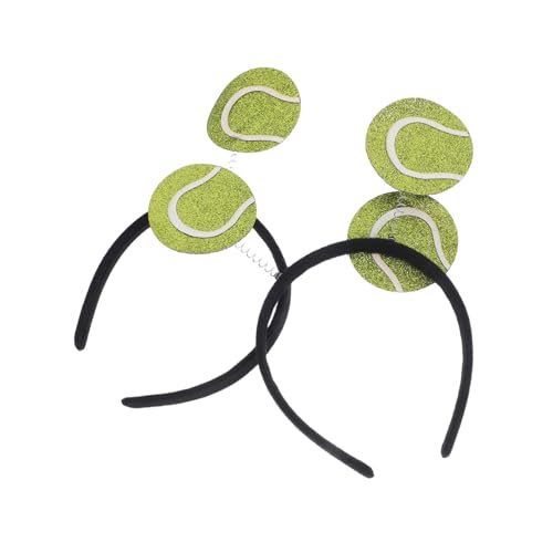 EPIGEIST 2 Stück Teiliges Tennis Stirnband mit Feder Design Modisches Sport Party Accessoire Auffälliges Farbenfrohes Haarband mit Tennisball für Sportveranstaltungen und Fotografie von EPIGEIST