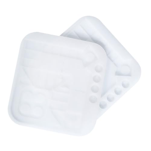 EPIGEIST 2 Stück Transparente Silikonformen für Flugzeug Schachspiel DIY Epoxidharz Form Flexible Langlebige Sichere Chessboard Mold für Kreative Bastelprojekte und Geschenkideen von EPIGEIST