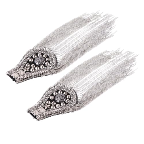 EPIGEIST 2 Stücke Teiliges Epaulette mit Quasten Schulterklappen Brosche in Silber Vielseitige Dekoration für Schuhe Hüte Anzüge für Kostüm und Alltag Auffälliges Accessoire für Damen und EPIGEIST 2 Stücke Teiliges Epaulette mit Quasten Schulterklappen Brosche in Silber Vielseitige Dekoration für Schuhe Hüte Anzüge für Kostüm und Alltag Auffälliges Accessoire für Damen und von EPIGEIST