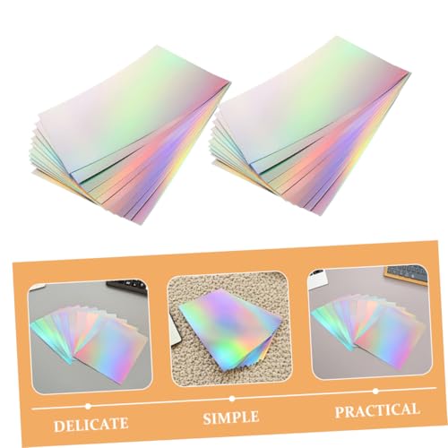 EPIGEIST 20 Blatt Holografischer Metallic Cardstock Robustes Bastelpapier Regenbogenfarben für Scrapbooking Einladungen Diy Kunstprojekte Leicht zu Schneiden und Falten von EPIGEIST