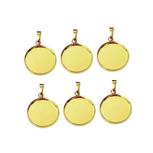 EPIGEIST 20 Stück Anhänger Aus Edelstahl Schließe Charms-anhänger-tablett Verschlüsse Schmuckherstellung Anhänger Tablett Reiz Bausätze Cabochon Anhängerschmuck Groß Golden von EPIGEIST