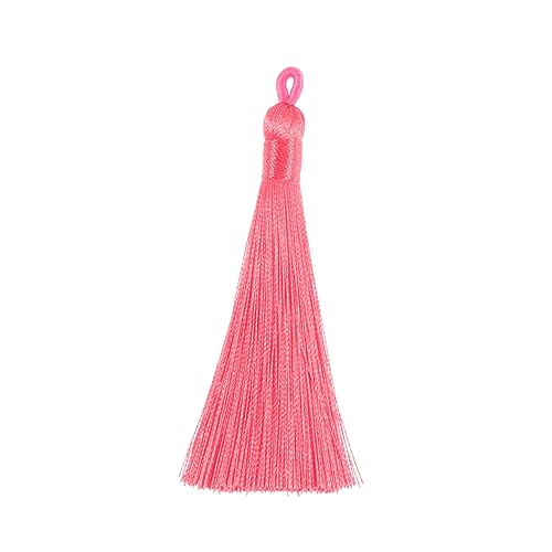 EPIGEIST 20 Stück Quaste Schmuckanhänger DIY keychain Solid color tassel Schlüsselanhänger Masse lang Stichworte Bausatz Etiketten hängender Quastenanhänger Zubehör für Quastenohrringe Rosa von EPIGEIST
