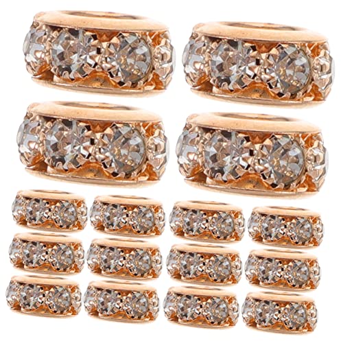EPIGEIST 20 Stück Rondelle Spacer Perlen für DIY Schmuckherstellung Große Lochperlen Kupfer mit Strass Geeignet für Armbänder und Bastelprojekte EPIGEIST 20 Stück Rondelle Spacer Perlen für DIY Schmuckherstellung Große Lochperlen Kupfer mit Strass Geeignet für Armbänder und Bastelprojekte von EPIGEIST