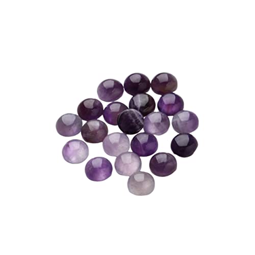 EPIGEIST 20 Stück Runde Violette Glas Cabochons Schmucksteine für DIY Schmuckdesign Halbrund Flach Basis Vielseitig Einsetzbar für Ohrringe Uhren Dekoration EPIGEIST 20 Stück Runde Violette Glas Cabochons Schmucksteine für DIY Schmuckdesign Halbrund Flach Basis Vielseitig Einsetzbar für Ohrringe Uhren Dekoration von EPIGEIST