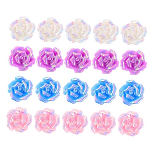 EPIGEIST 20 Stück Teiliges Ab Farben Rosenblüten Dekor aus Resin Leichte Schmuck und Bastelperlen für Handyhüllen Taschen Kleidung und DIY Zubehör Farblich Gemischt in Weiß EPIGEIST 20 Stück Teiliges Ab Farben Rosenblüten Dekor aus Resin Leichte Schmuck und Bastelperlen für Handyhüllen Taschen Kleidung und DIY Zubehör Farblich Gemischt in Weiß von EPIGEIST