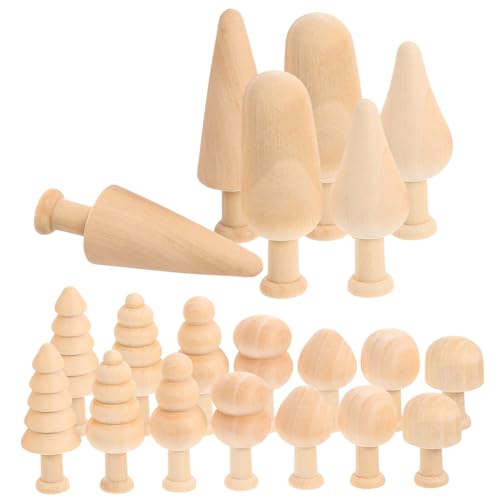 EPIGEIST 20 Stück Teiliges DIY Holzbaum zum Bemalen Mini Holzfiguren mit Glatten Kanten Bastelmaterial für Kreative Graffiti Dekoration für Tischdeko Party und Kinderhandwerk EPIGEIST 20 Stück Teiliges DIY Holzbaum zum Bemalen Mini Holzfiguren mit Glatten Kanten Bastelmaterial für Kreative Graffiti Dekoration für Tischdeko Party und Kinderhandwerk von EPIGEIST