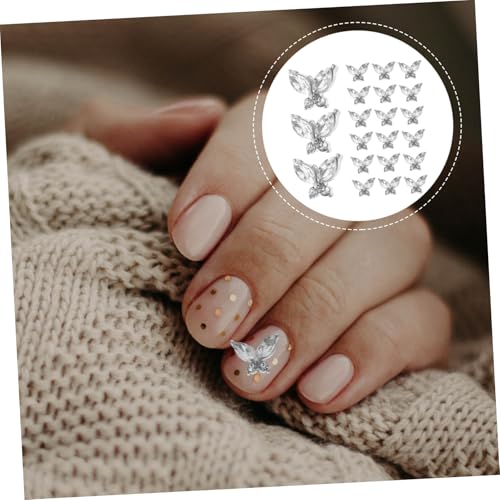 EPIGEIST 20 Stück Teiliges Kleine Schmetterling Nagelanhänger aus Langlebigem Legierungs Strassmaterial Funkelnde Nail Charms für Fake Nails Modische Nagelkunst für Frauen für Partys und EPIGEIST 20 Stück Teiliges Kleine Schmetterling Nagelanhänger aus Langlebigem Legierungs Strassmaterial Funkelnde Nail Charms für Fake Nails Modische Nagelkunst für Frauen für Partys und von EPIGEIST