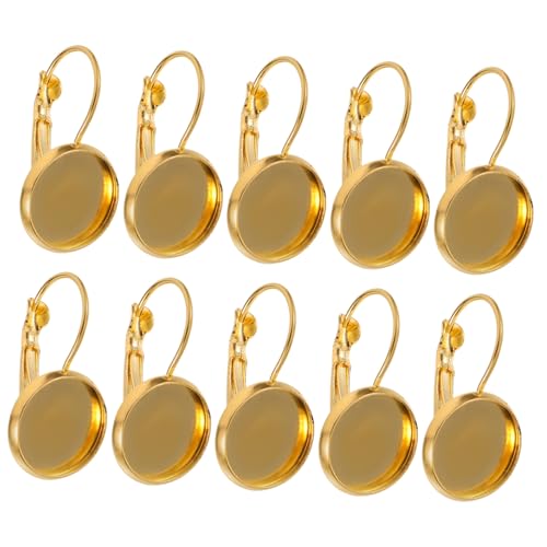 EPIGEIST 20 Stück Teiliges Ohrring Lünette Trays Goldfarbig Schmuck Anhänger Rahmen DIY Schmuckherstellung für Ohrringe Selbermachen von EPIGEIST