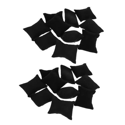EPIGEIST 20 Stück Teiliges Schwarze Schmuckkissen aus Stoff Weiche Armband Uhrkissen für Uhrenbox Schmuckdisplay Samtpolster für Armbänder Vielseitiger Schmuckhalter für Sammler und von EPIGEIST