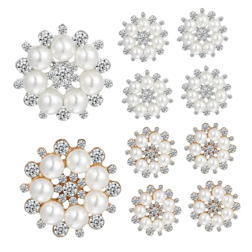 EPIGEIST 20 Stück Teiliges Strass Perlen Knöpfe Künstliche Perlen Blüten design zum Annähen für DIY Haaraccessoires Broschen und Schmuck Silber Goldfarbene Bastelverzierung EPIGEIST 20 Stück Teiliges Strass Perlen Knöpfe Künstliche Perlen Blüten design zum Annähen für DIY Haaraccessoires Broschen und Schmuck Silber Goldfarbene Bastelverzierung von EPIGEIST