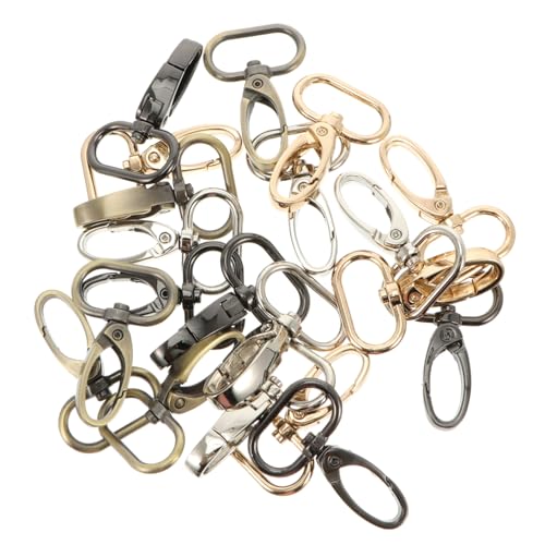 EPIGEIST 20 Stück Teiliges für Handtaschen Langlebige Legierungsklauen verschlüsse mit Drehgelenk Vielseitige Schnallen für Schlüssel Lanyards und DIY zubehör in Gold Silber Schwarz und von EPIGEIST