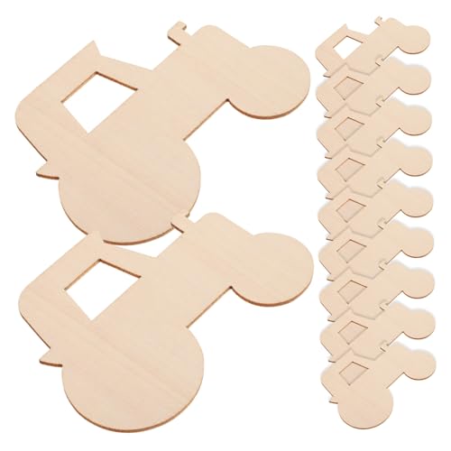 EPIGEIST 20 Stück Unlackierte Holzscheiben Traktorform Holzchips für Malen Basteln und Dekorieren für DIY Projekte und Kreative Aktivitäten von EPIGEIST