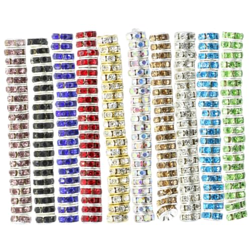 EPIGEIST 200 Stück Bunte Glas Spacer Beads für Schmuckherstellung DIY Armbänder Halsketten Charmante Perlen zum Auffädeln für Individuelle Handarbeiten von EPIGEIST
