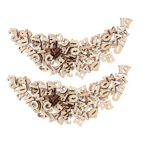 EPIGEIST 200 Stück DIY Holzbuchstaben aus Naturbelassenem Holz Buchstaben Alphabet Holzformen für Basteln Wanddeko Frühförderung und Individuelle Holzapplikationen von EPIGEIST