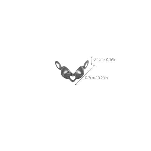 EPIGEIST 200 Stück Doppelseitige Crimpperlen Klemmen Gunmetal Schwarz Vielseitige DIY Schmuckverschlüsse Einfach zu Verwenden für Armband Kettenherstellung ohne Werkzeug von EPIGEIST